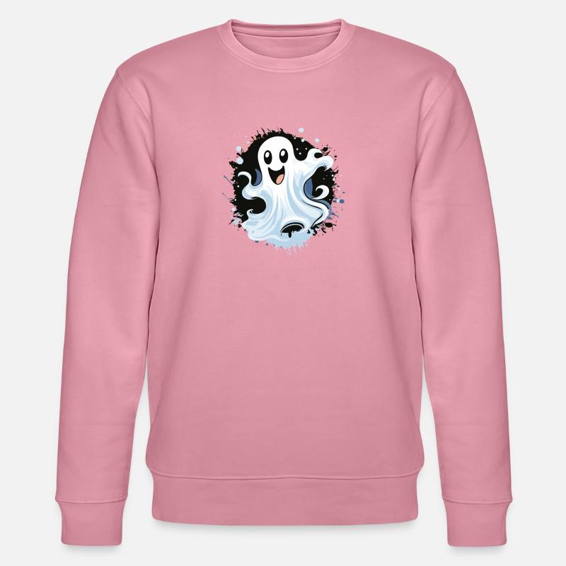 Fröhlicher Geister Spritzer - Stanley/Stella Unisex Bio-Sweatshirt CHANGER  - Lila Traum
