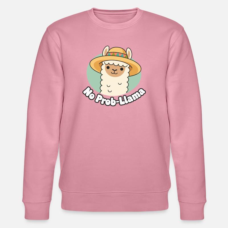 No Prob Llama Sombrero - Stanley/Stella Unisex Bio-Sweatshirt CHANGER  - Lila Traum