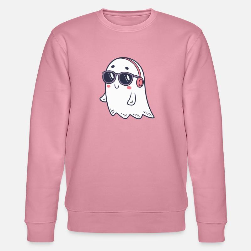 Süße Ghost DJ Brille - Stanley/Stella Unisex Bio-Sweatshirt CHANGER  - Lila Traum
