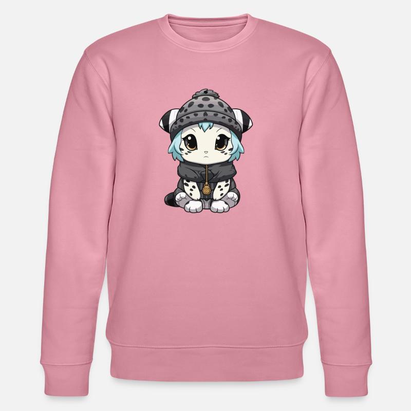 Bébé léopard des neiges léopard d’hiver - Sweat bio CHANGER Stanley/Stella Unisexe - lilas onirique