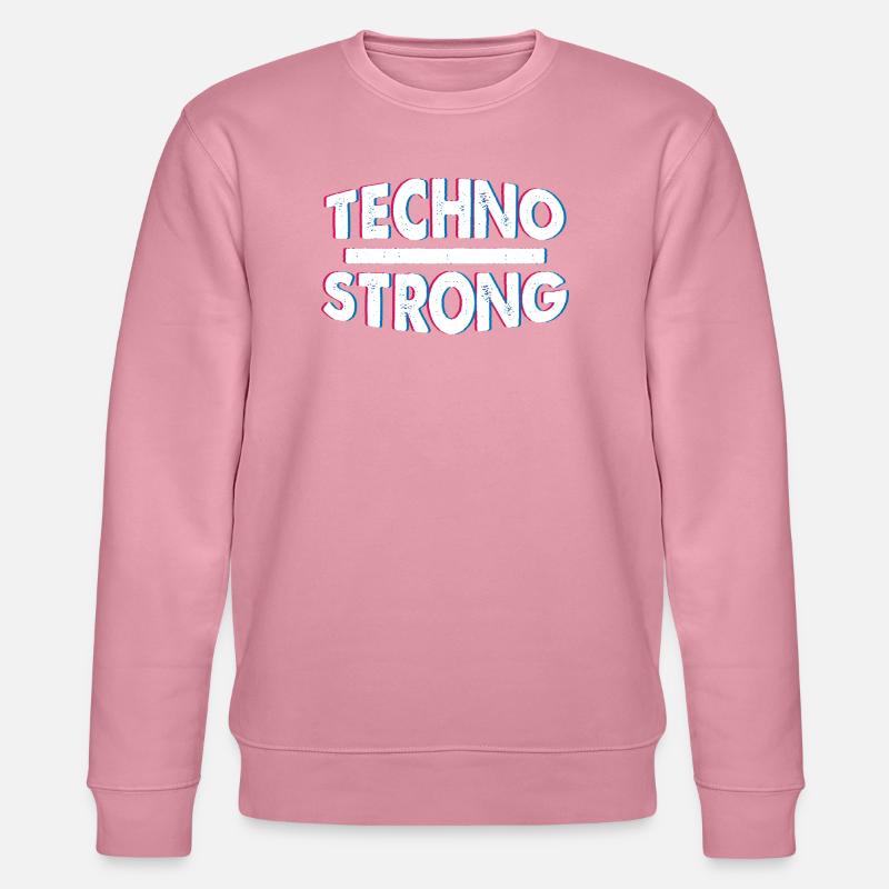 Techno Strong Neon Glitch - Stanley/Stella CHANGER Unisex Organic Sweatshirt - lilac dream