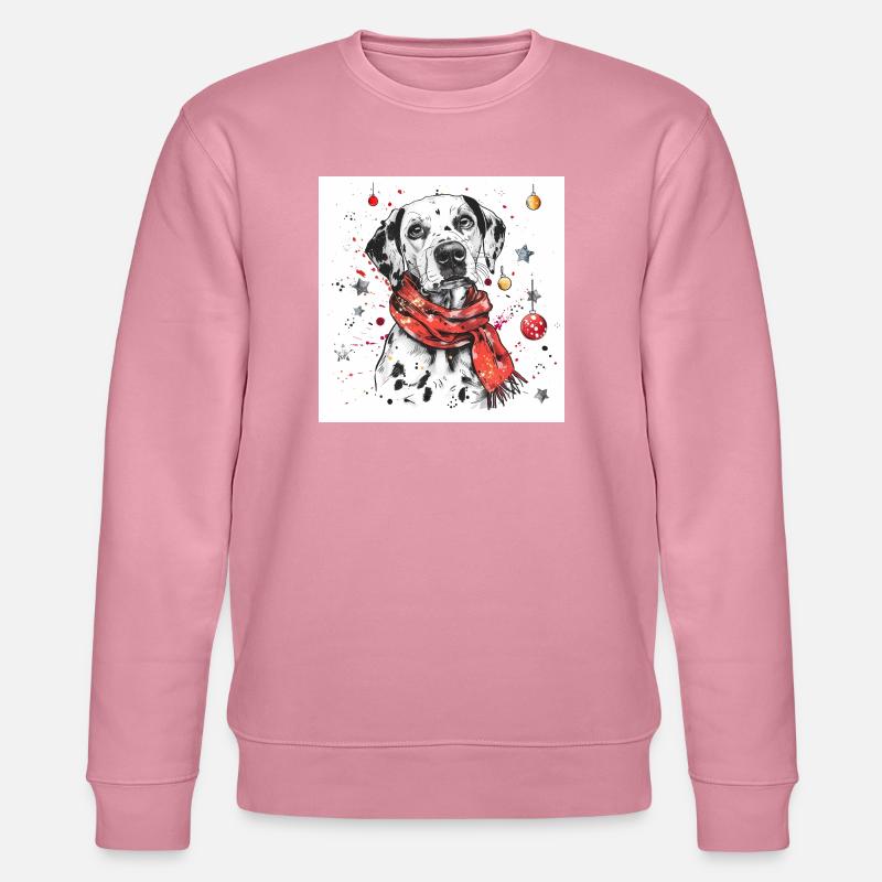 Dalmatien avec écharpe rouge - Sweat bio CHANGER Stanley/Stella Unisexe - lilas onirique