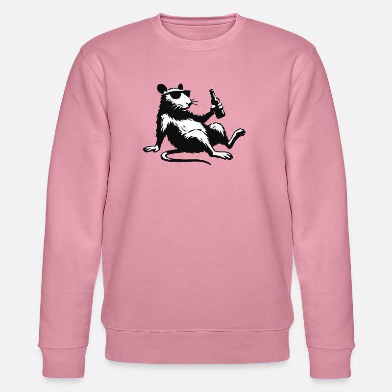 Ratte mit Flasche Sonnenbrille - Stanley/Stella Unisex Bio-Sweatshirt CHANGER  - Lila Traum