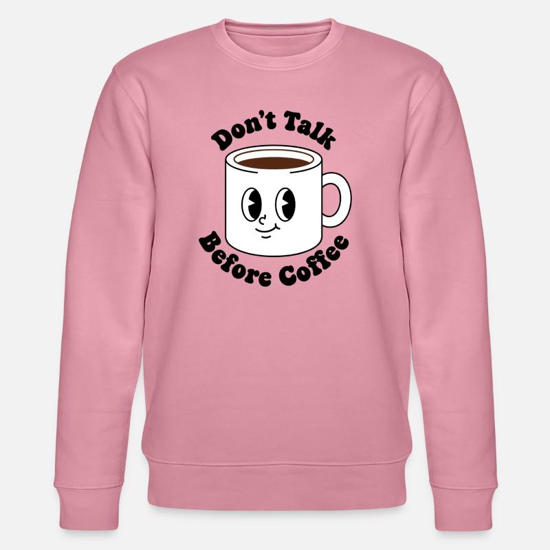 Kawaii Kaffeebecher Gesicht - Stanley/Stella Unisex Bio-Sweatshirt CHANGER  - Lila Traum