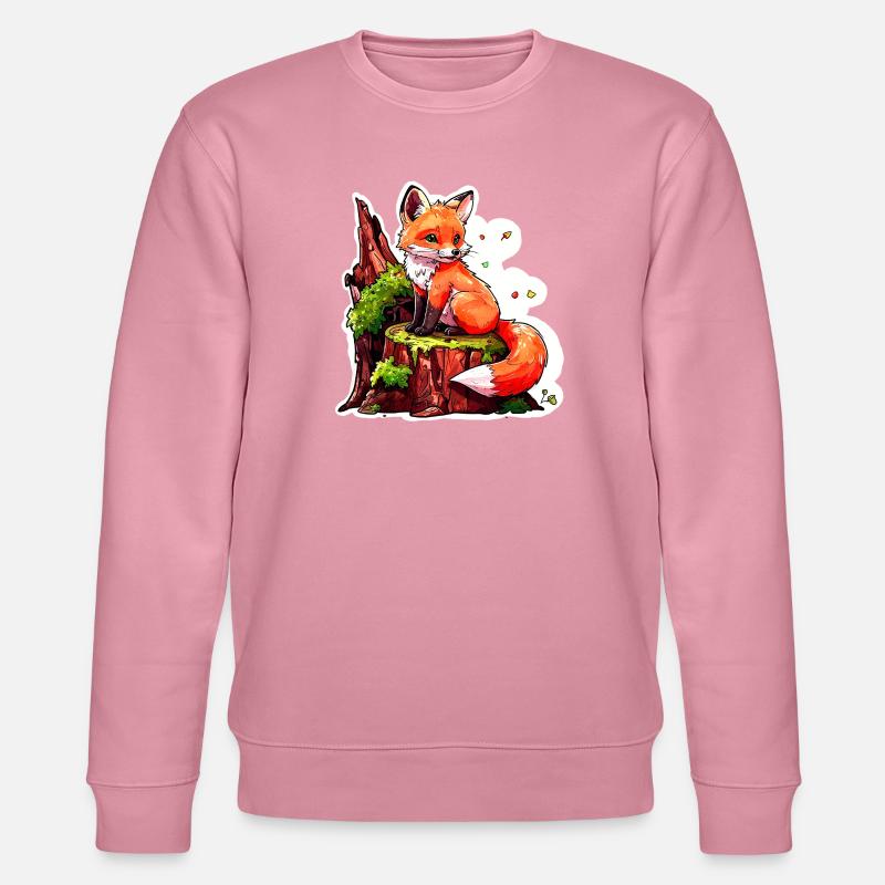 Petit renard mignon (aquarelle de bande dessinée) - Sweat bio CHANGER Stanley/Stella Unisexe - lilas onirique