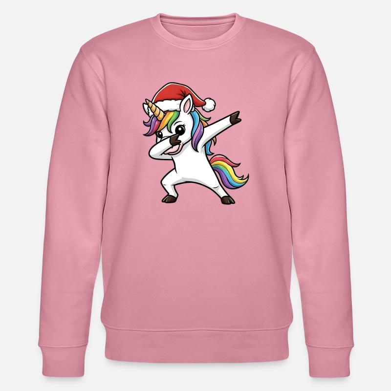 Weihnachts Einhorn Dab - Stanley/Stella Unisex Bio-Sweatshirt CHANGER  - Lila Traum