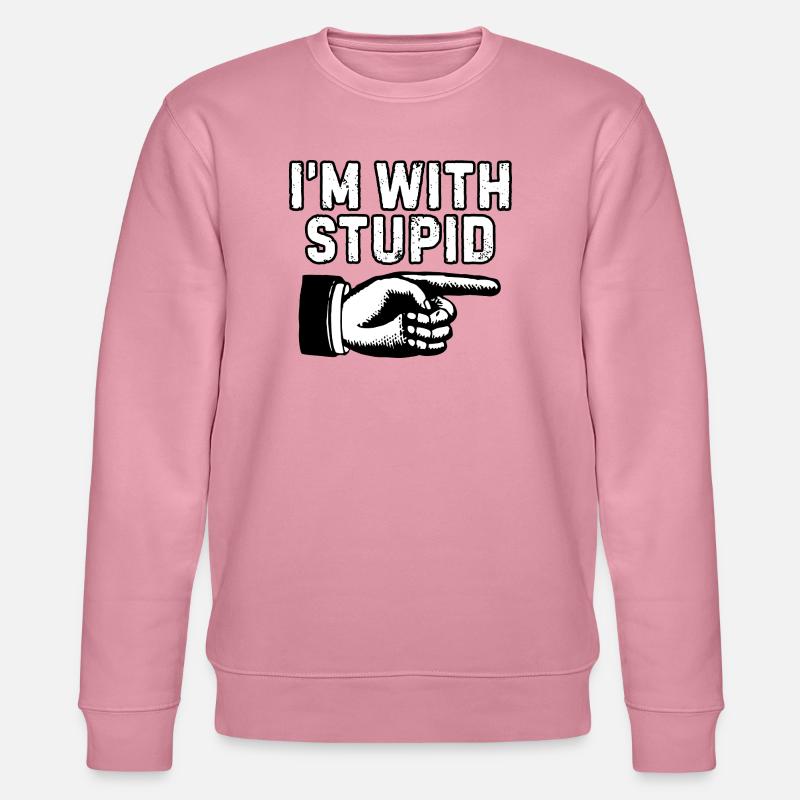 Ich bin mit der dummen Zeigegrafik - Stanley/Stella Unisex Bio-Sweatshirt CHANGER - Lila Traum