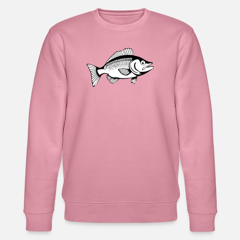 Fisch T-shirt Geschenk Angler - Stanley/Stella Unisex Bio-Sweatshirt CHANGER  - Lila Traum