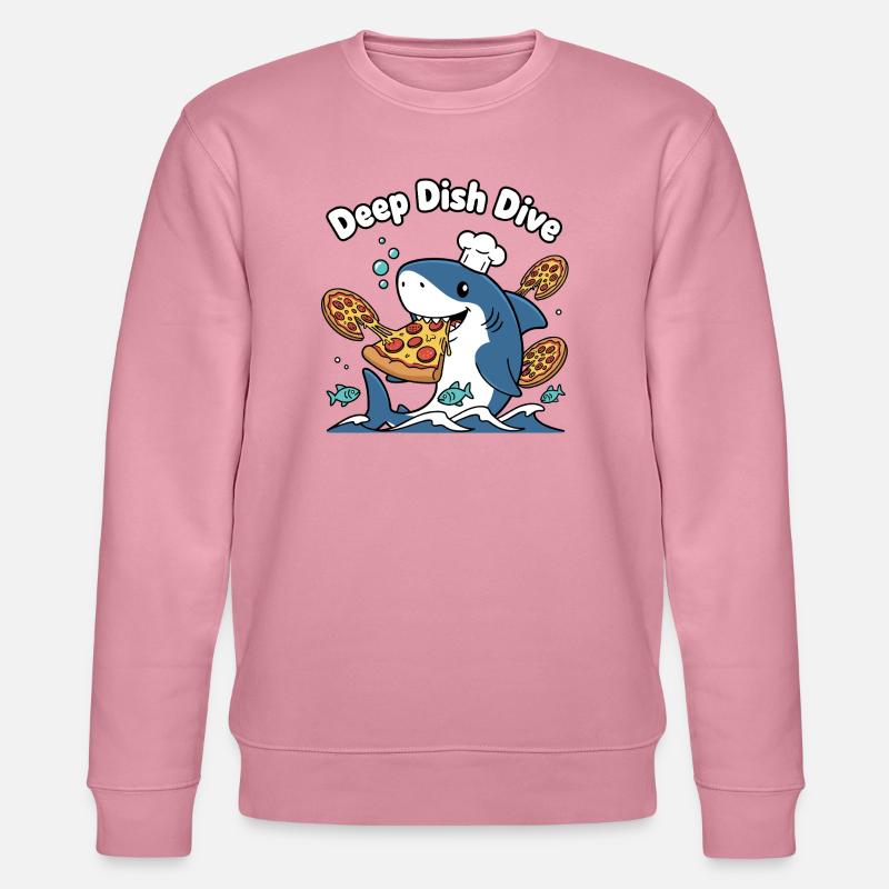 Deep Dish Dive Shark Chef - Stanley/Stella Unisex Bio-Sweatshirt CHANGER  - Lila Traum