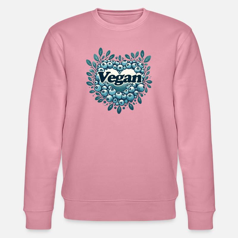 Veganes Blaubeer-Herz-Logo - Stanley/Stella Unisex Bio-Sweatshirt CHANGER  - Lila Traum