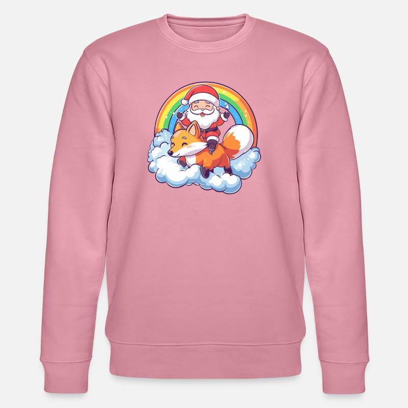 Fuchs Weihnachtsmann Weihnachten - Stanley/Stella Unisex Bio-Sweatshirt CHANGER  - Lila Traum