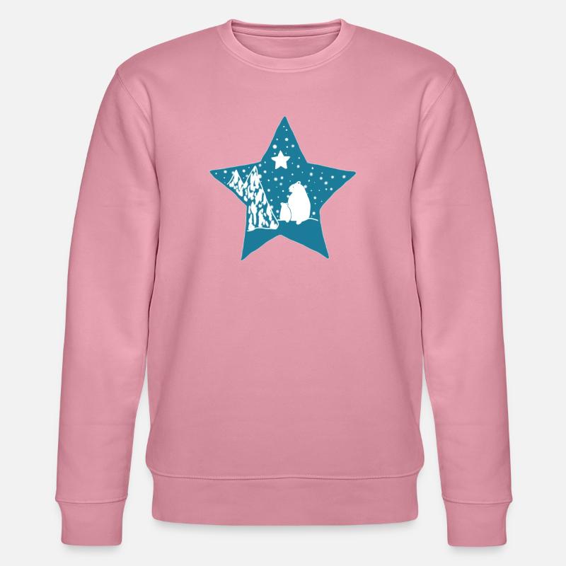 Eisbaer_im_Stern - Stanley/Stella Unisex Bio-Sweatshirt CHANGER  - Lila Traum