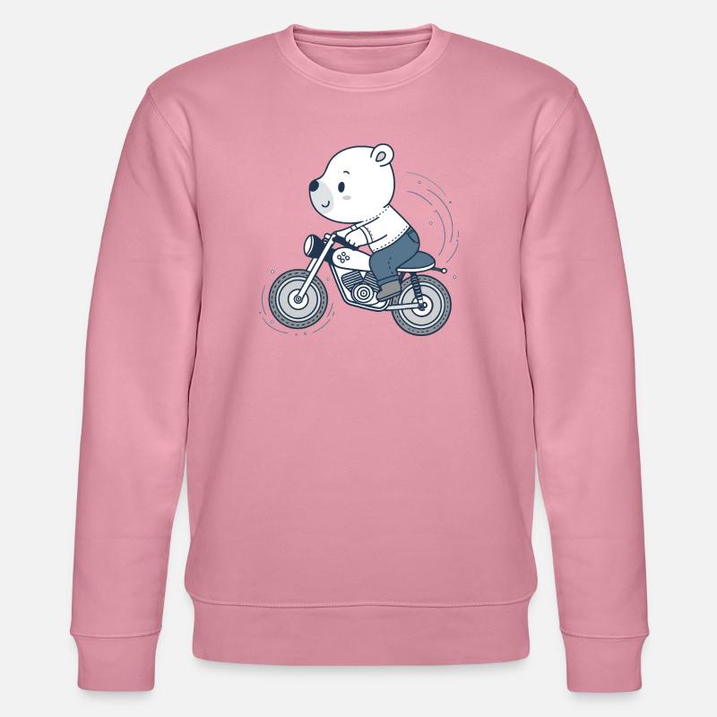 Ourson Motard Aventure - Sweat bio CHANGER Stanley/Stella Unisexe - lilas onirique