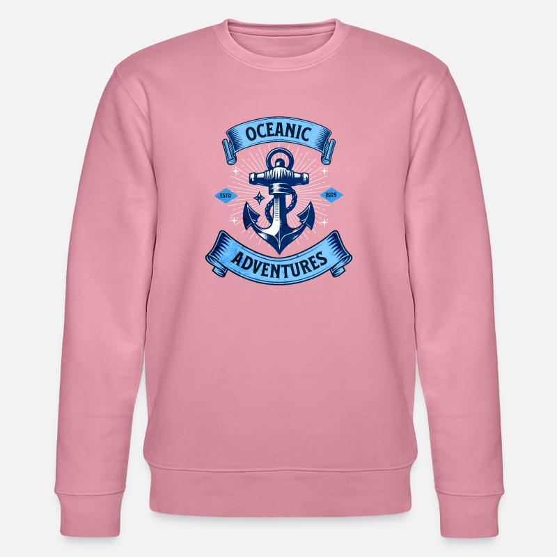 Ozeanische Abenteuer mit Anker - Stanley/Stella Unisex Bio-Sweatshirt CHANGER  - Lila Traum