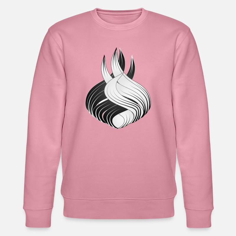 Abstrakte Formen – Dynamisches Schwarz-Weiß Design - Stanley/Stella Unisex Bio-Sweatshirt CHANGER  - Lila Traum