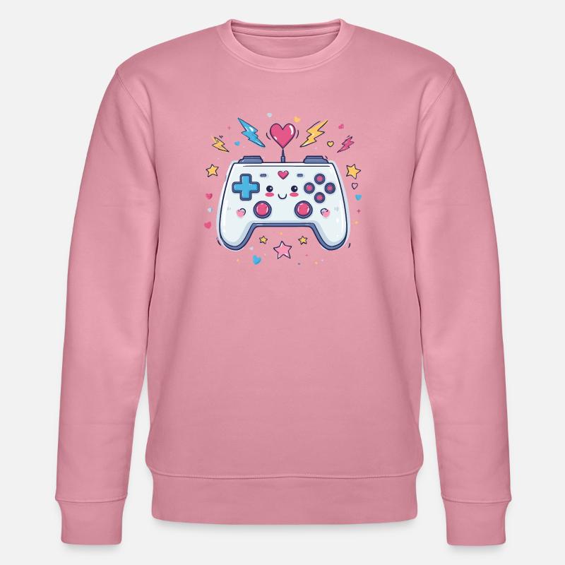 Herzcontroller Doodle Pixel Pop - Stanley/Stella Unisex Bio-Sweatshirt CHANGER  - Lila Traum
