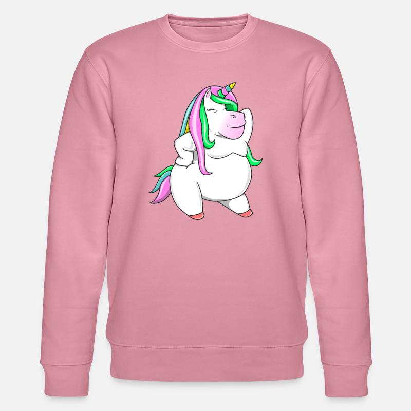 Fettbolzen-Einhorn-Regenbogen-Pummel-Einhorn-Stolz - Stanley/Stella Unisex Bio-Sweatshirt CHANGER  - Lila Traum