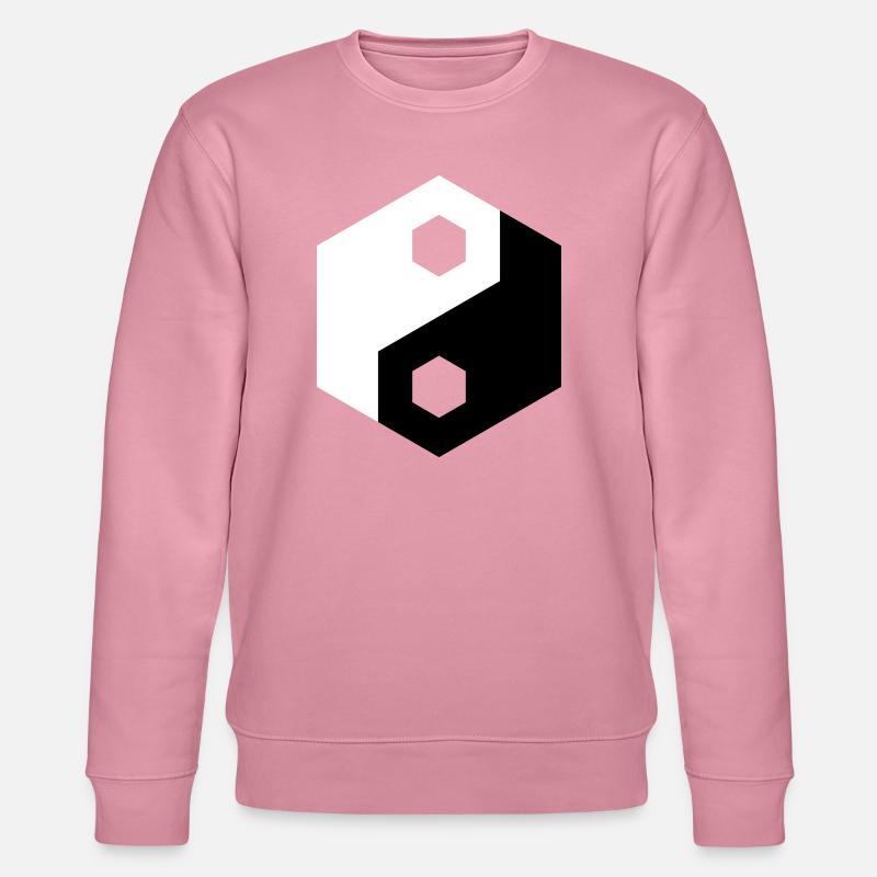 Découpe hexagonale Yin Yang - Sweat bio CHANGER Stanley/Stella Unisexe - lilas onirique
