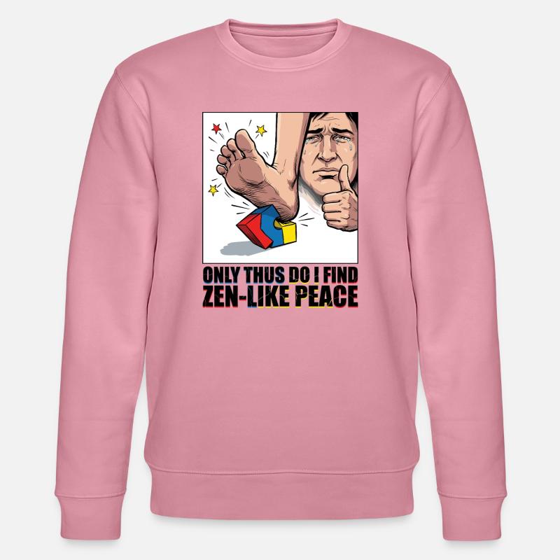 Baustein Schmerz Zen Meme - Stanley/Stella Unisex Bio-Sweatshirt CHANGER  - Lila Traum