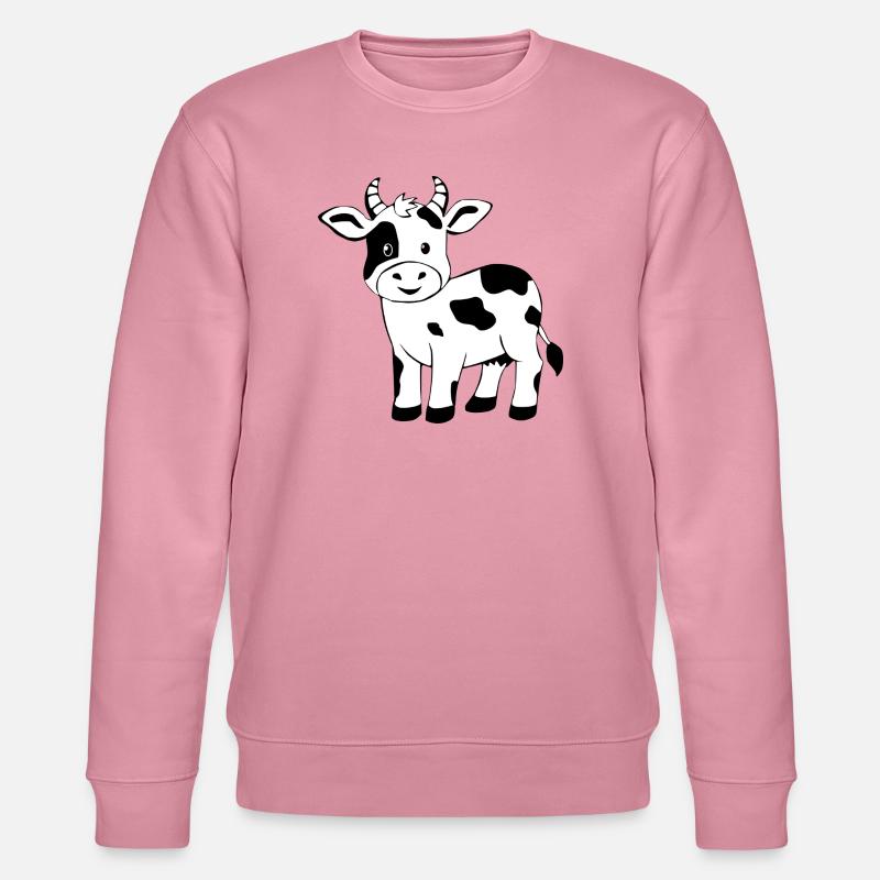 Schwarze Kuh schwarz Geschenk Bauern - Stanley/Stella Unisex Bio-Sweatshirt CHANGER  - Lila Traum