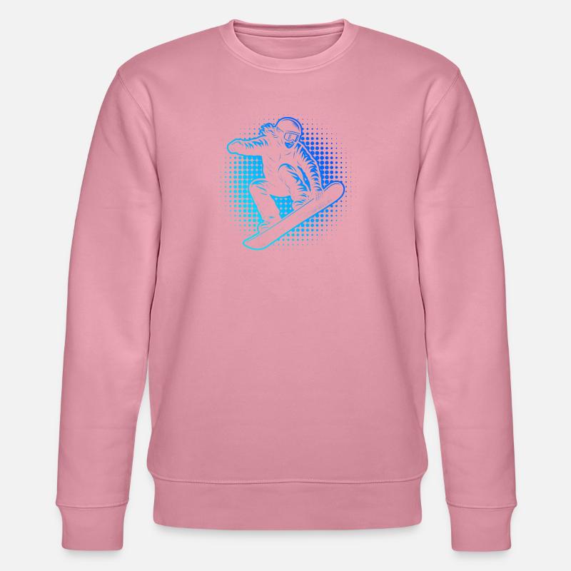 Neon Snowboarder Halftöne - Stanley/Stella Unisex Bio-Sweatshirt CHANGER  - Lila Traum