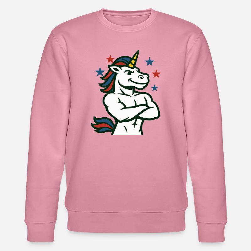 Selbstbewusste Einhorn-Illustration - Stanley/Stella Unisex Bio-Sweatshirt CHANGER  - Lila Traum