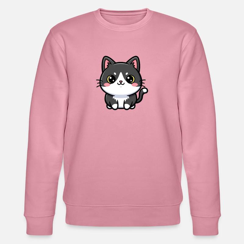 Chibi-Katzen-Anhänger - Stanley/Stella Unisex Bio-Sweatshirt CHANGER  - Lila Traum