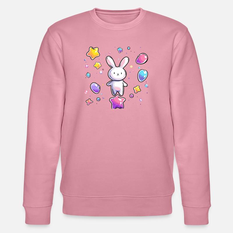 Pastell Bunny Sternenflug - Stanley/Stella Unisex Bio-Sweatshirt CHANGER  - Lila Traum