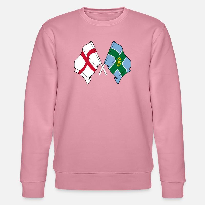 Derbyshire x England Flaggen - Stanley/Stella Unisex Bio-Sweatshirt CHANGER  - Lila Traum