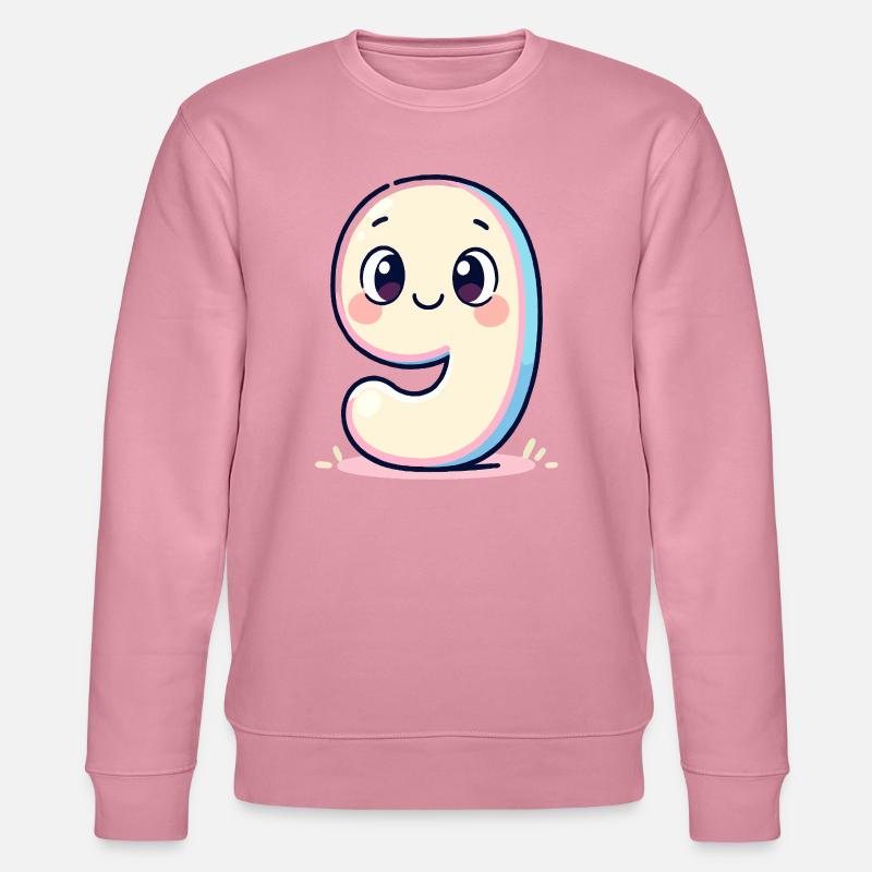 Nummer 9 Lächelnder Pastell - Stanley/Stella Unisex Bio-Sweatshirt CHANGER  - Lila Traum