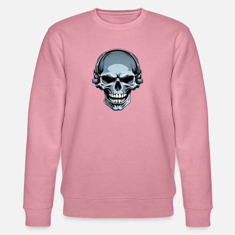 Schädel mit Kopfhörern Illustration - Stanley/Stella Unisex Bio-Sweatshirt CHANGER  - Lila Traum