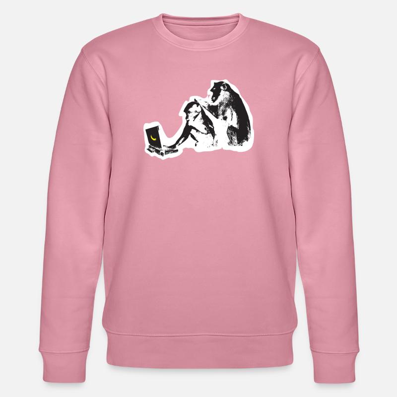Street Art Tech Monkey - Stanley/Stella Unisex Bio-Sweatshirt CHANGER  - Lila Traum