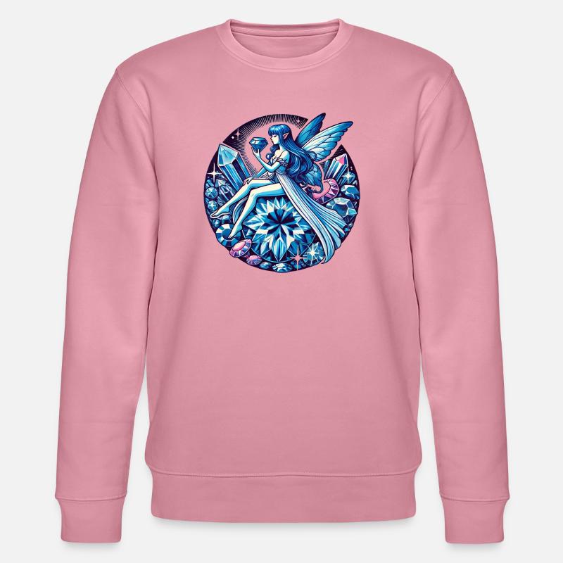 Kristallfee auf Kristallen - Stanley/Stella Unisex Bio-Sweatshirt CHANGER - Lila Traum