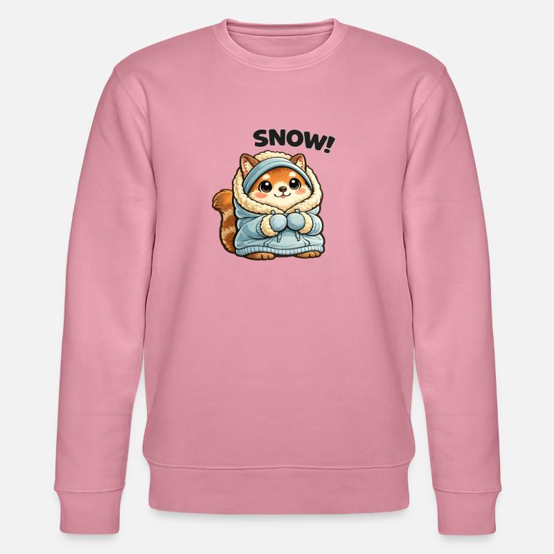 Renard en pull d’hiver - Sweat bio CHANGER Stanley/Stella Unisexe - lilas onirique