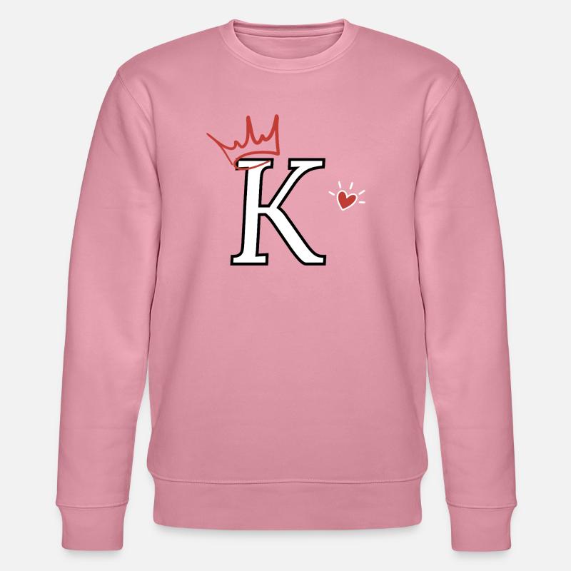 Buchstabe k Kronenherz - Stanley/Stella Unisex Bio-Sweatshirt CHANGER  - Lila Traum
