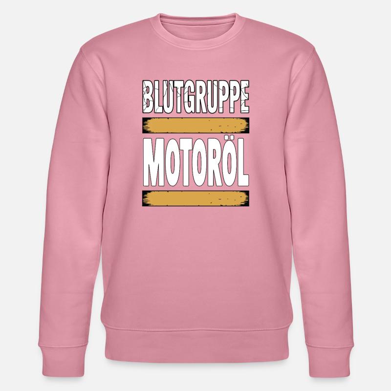 Blutgruppe Motoröl Schrauber Design - Stanley/Stella Unisex Bio-Sweatshirt CHANGER  - Lila Traum