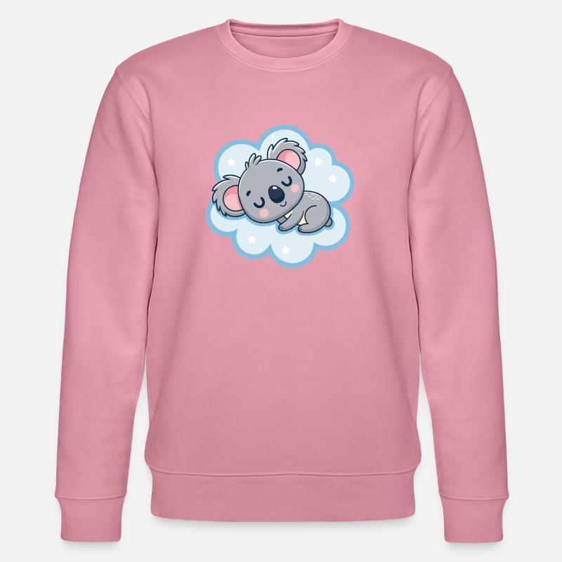Koala-Traum auf Cloud - Stanley/Stella Unisex Bio-Sweatshirt CHANGER  - Lila Traum