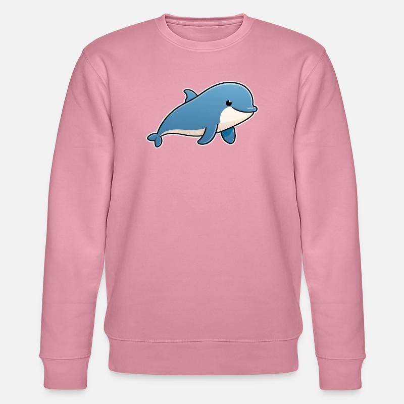 Blauer Delfin – freundlicher Meeresfreund - Stanley/Stella Unisex Bio-Sweatshirt CHANGER - Lila Traum