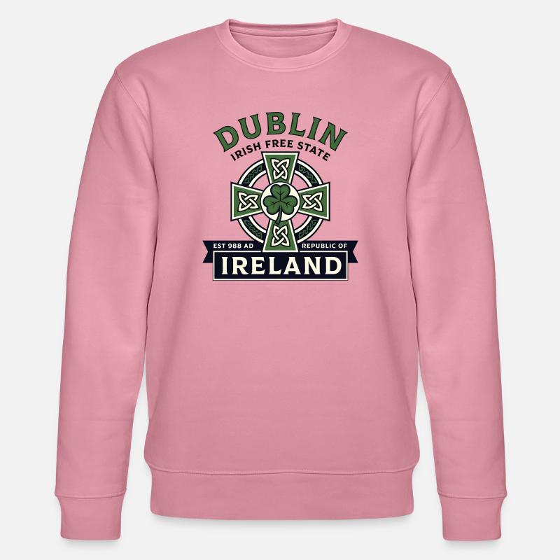 Croix Celtique de Dublin Irlande Trèfle - Sweat bio CHANGER Stanley/Stella Unisexe - lilas onirique