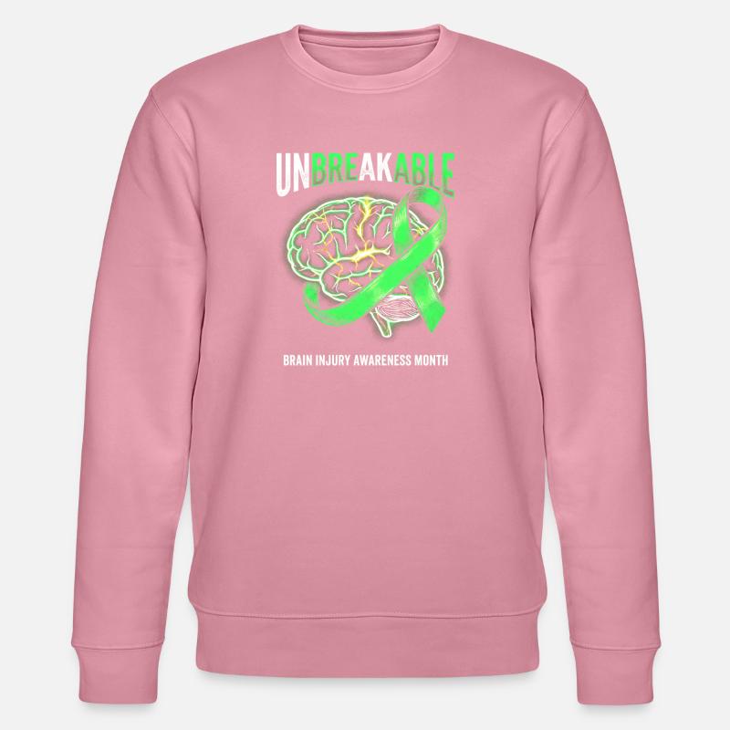 Unbreakable Brain Ribbon - Stanley/Stella Unisex Bio-Sweatshirt CHANGER  - Lila Traum