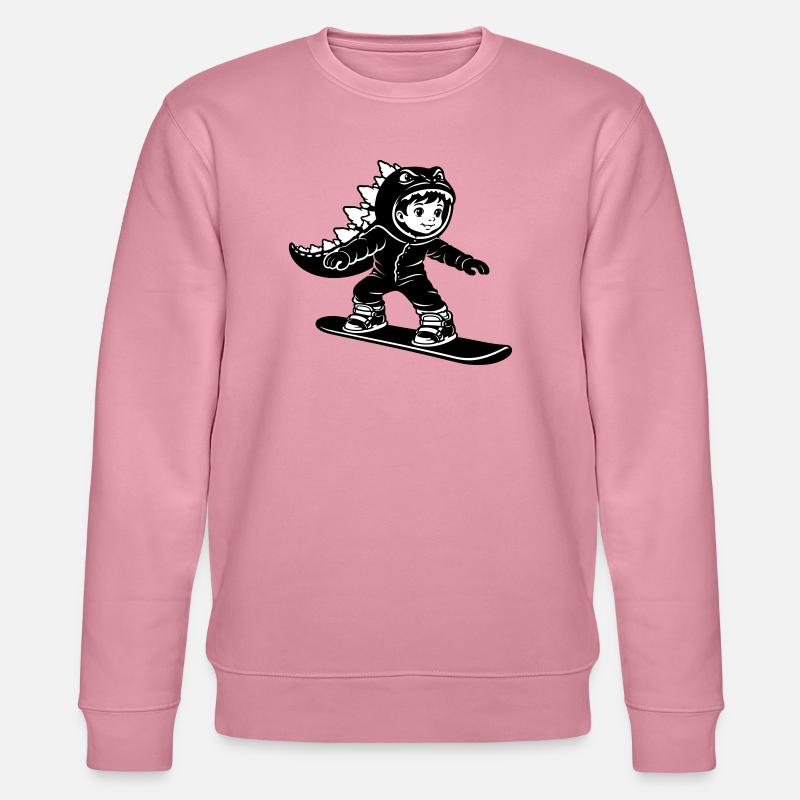 Snowboard Dragon Boy - Stanley/Stella CHANGER Unisex Organic Sweatshirt - lilac dream