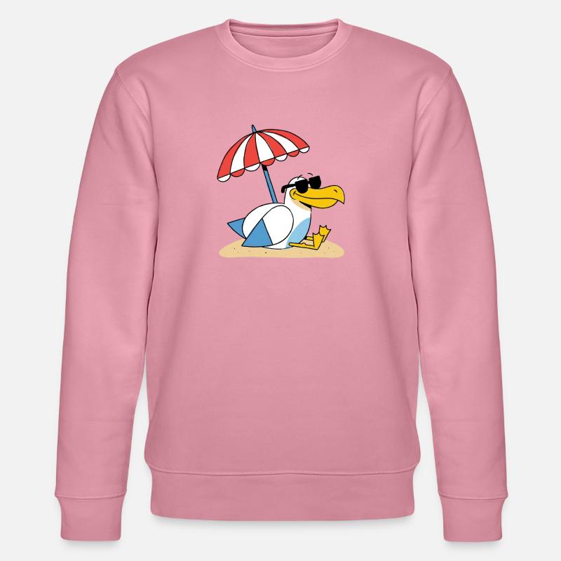 Sonniges Strand-Möwe mit Schirm - Stanley/Stella Unisex Bio-Sweatshirt CHANGER  - Lila Traum