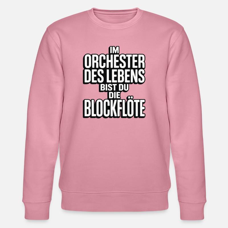 Orchester des Lebens Blockflöte Design - Stanley/Stella Unisex Bio-Sweatshirt CHANGER  - Lila Traum