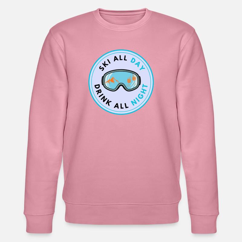 Ski All Day - Stanley/Stella Unisex Bio-Sweatshirt CHANGER  - Lila Traum
