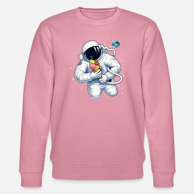 Astronaute avec une glace dans l’espace - Sweat bio CHANGER Stanley/Stella Unisexe - lilas onirique