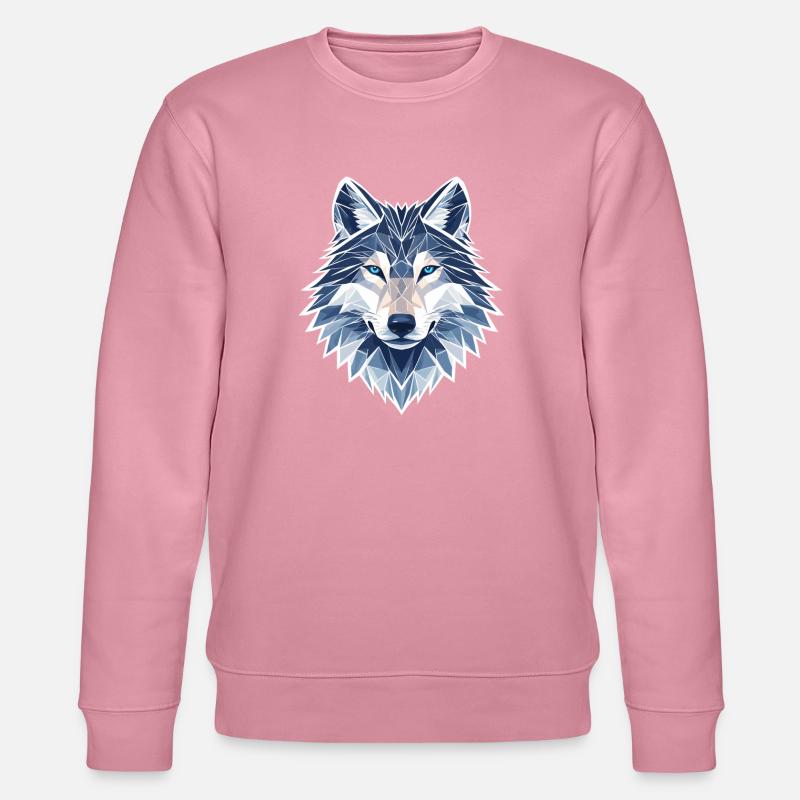 Geometrischer Wolf - Moderner Geometrischer Wolf  - Stanley/Stella Unisex Bio-Sweatshirt CHANGER  - Lila Traum