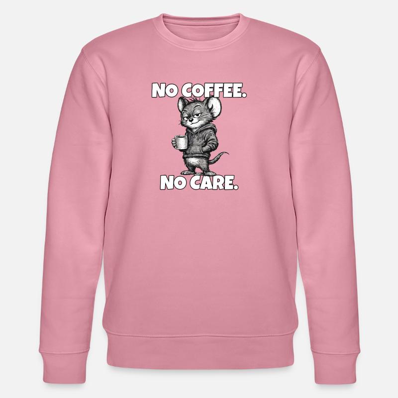 No Coffee. No Care. – Maus (Sarkasmus) - Stanley/Stella Unisex Bio-Sweatshirt CHANGER  - Lila Traum