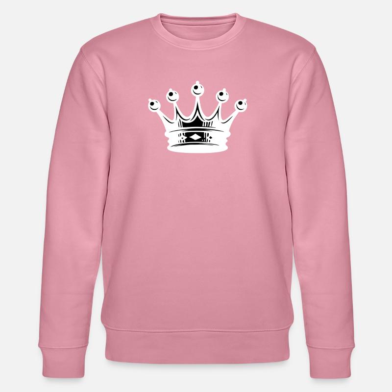 Königliche Kronen Silhouette - Stanley/Stella Unisex Bio-Sweatshirt CHANGER  - Lila Traum