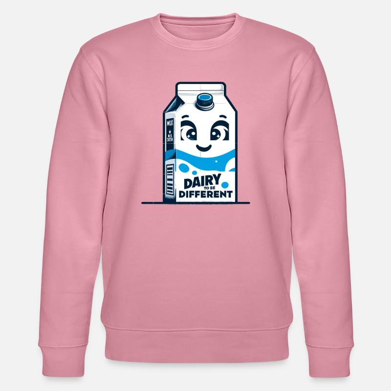 Milchkarton Gesicht – Anders Sein - Stanley/Stella Unisex Bio-Sweatshirt CHANGER  - Lila Traum