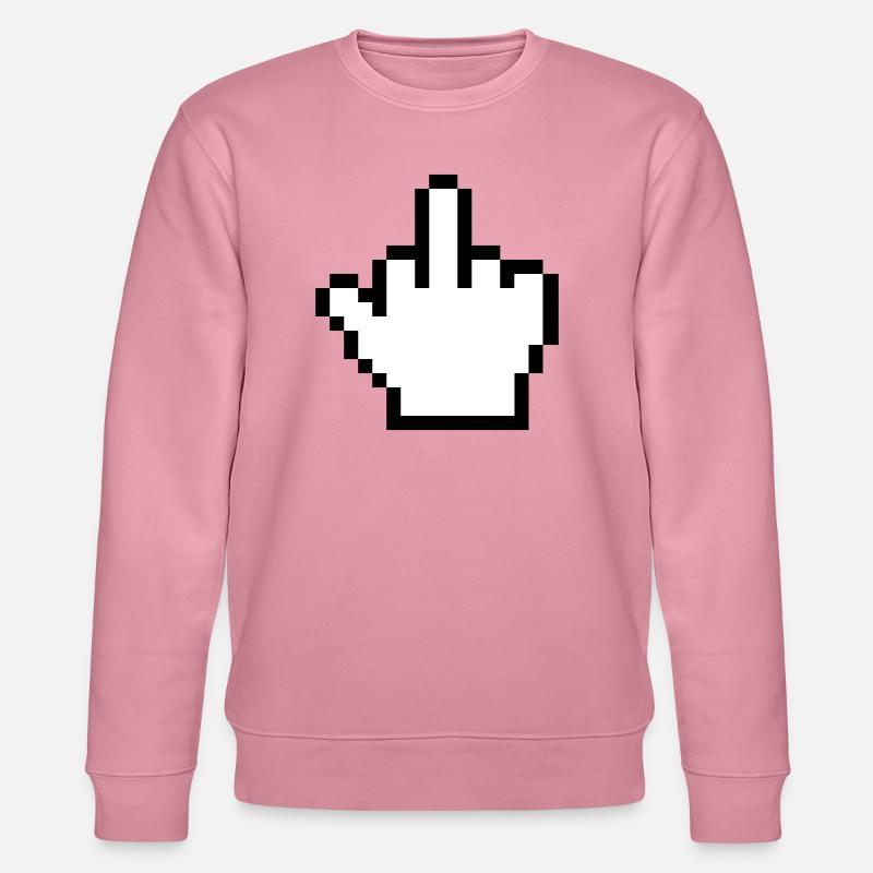 Mouse Hand Middle Finger Mouse Pointer - Stanley/Stella CHANGER Unisex Organic Sweatshirt - lilac dream